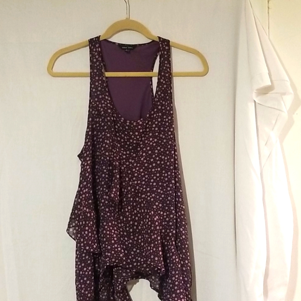 Light pink and purple polka dots